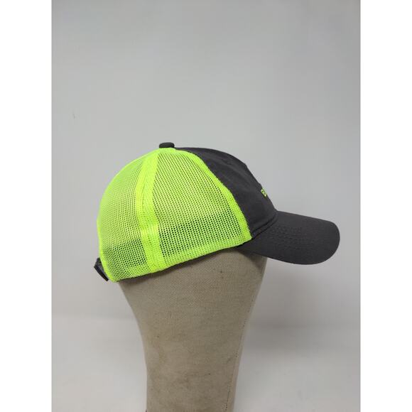 Youth Becks Hybrid Seeds Strapback Meshback Hat Black & Green Embroidered Logo - Picture 5 of 9